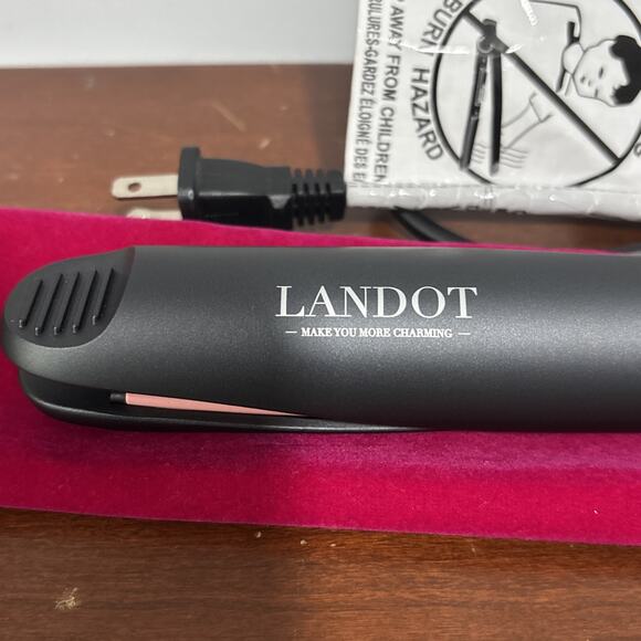 Landot Flat Iron Curler 2 in 1 Twist Straightening Curling Flat Iron Preowned - Picture 2 of 5